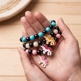 Magical Unicorn Beaded Stretch Bracelet Combo (Pack of 3)