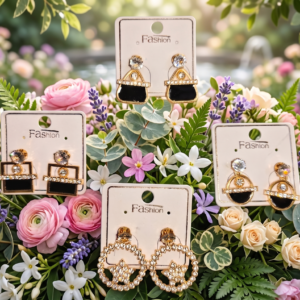 Korean Minimalist Rhinestone Earring Combo (Pack of 4)