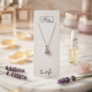 Fine Jewellery Silver-Plated Solitaire Pendant Necklace