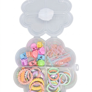 Pastel Garden Flower-Shaped Hair Accessory Organizer Set