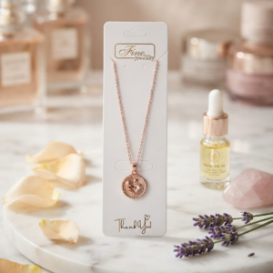Fine Jewellery Rose Gold-Plated Circular Medallion Pendant Necklace