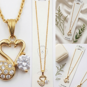 Stainless Steel Golden Swan Pendant Necklace ( 1 piece )