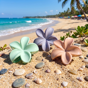 Floral Hair Claw Clips Combo ( Pack Of 3 )