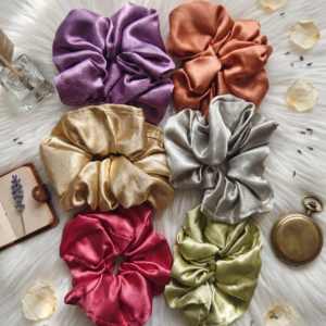 Soft Silk Elastic Hair Ties Multi-Color Combo (Pack of 6 Multi Color )