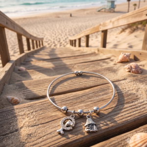 Silver Charm Bangle