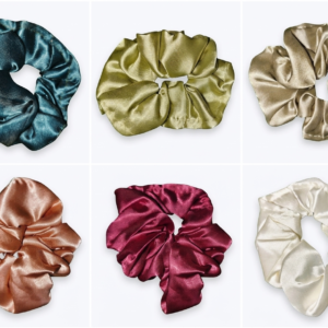 Premium Satin Silk Scrunchies (1 Piece Multi Color )