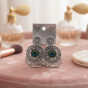 Peacock Design Jhumka Earrings