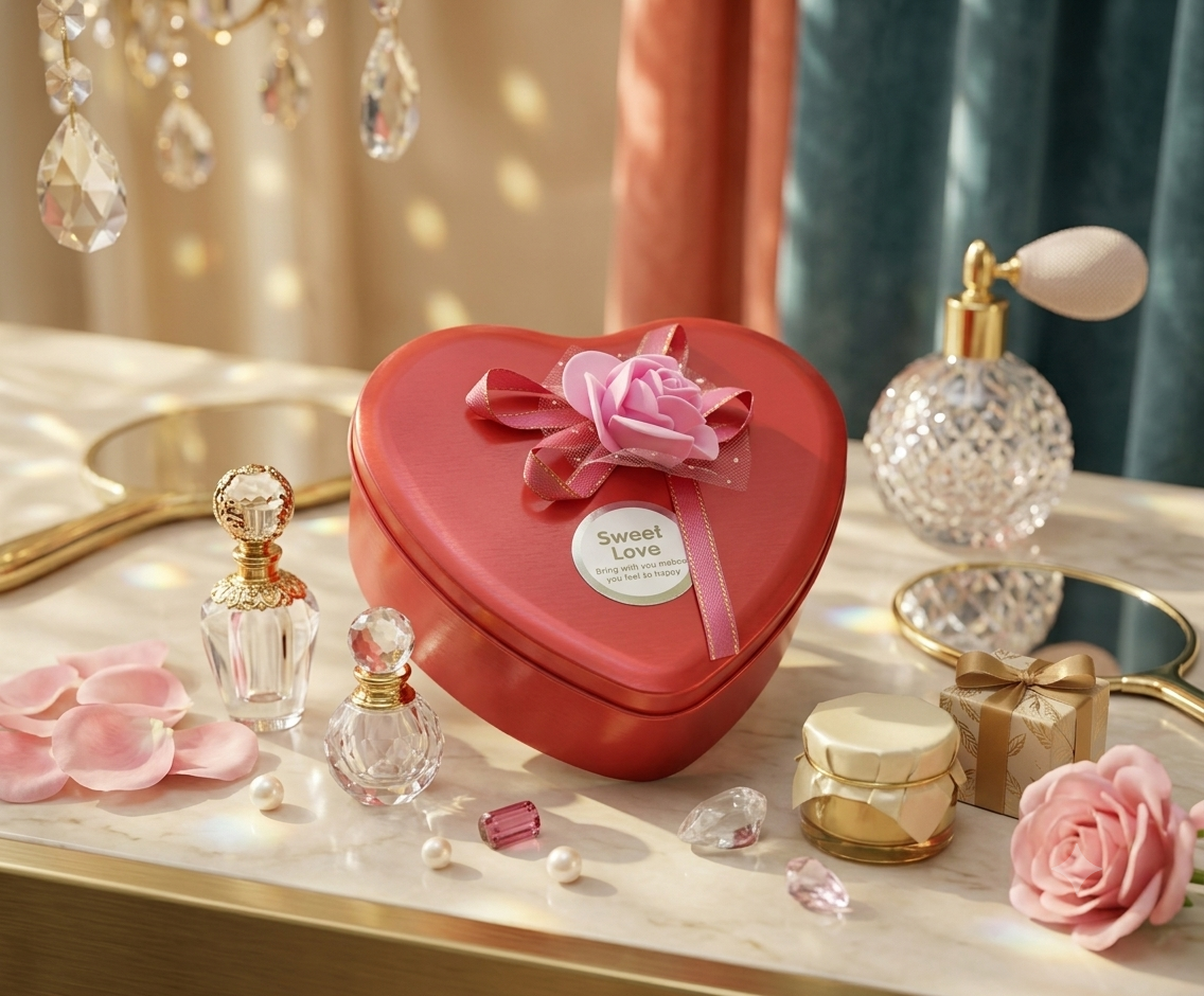 Heart-Shaped Flower Gift Box Large ( Assorted ) - Image 2