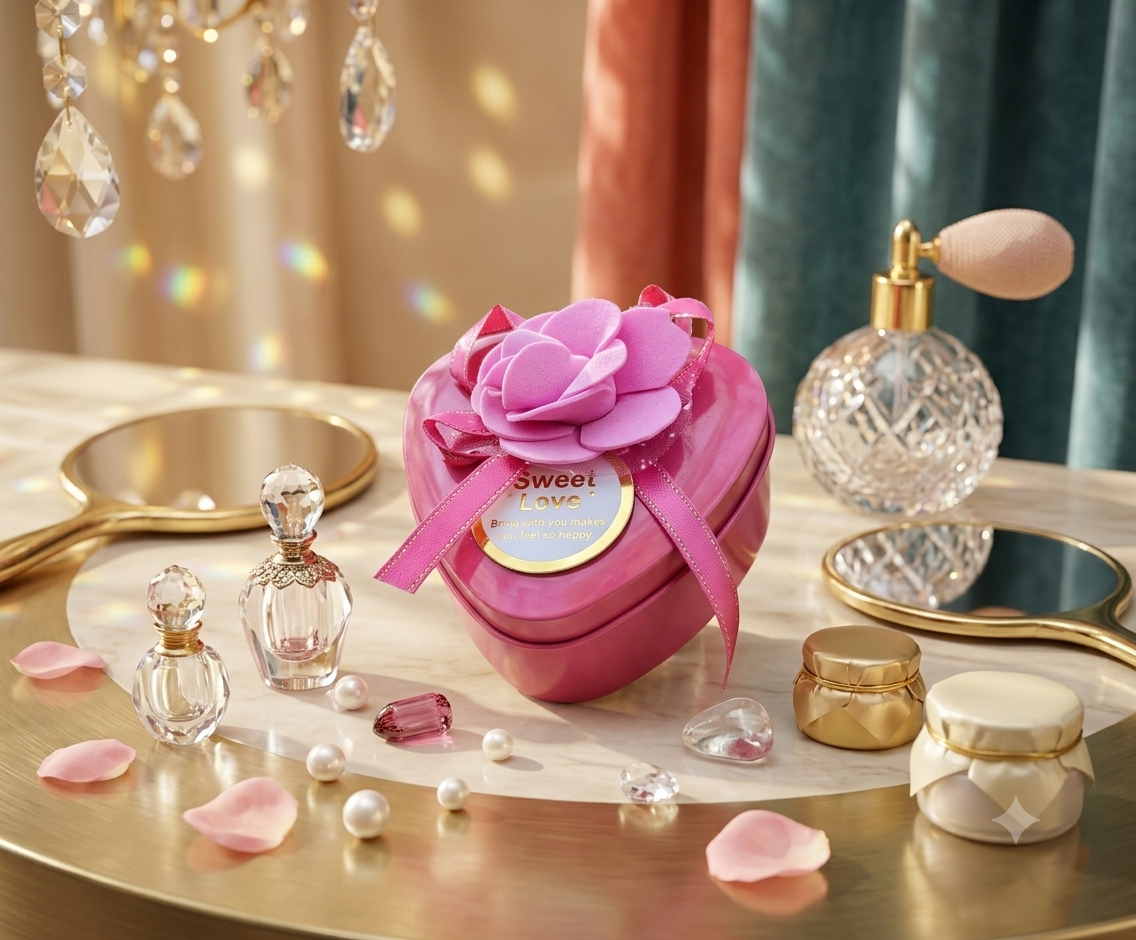Heart-Shaped Flower Gift Box Small ( Assorted ) - Image 2