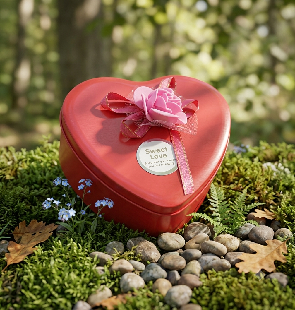 Heart-Shaped Flower Gift Box Large ( Assorted )