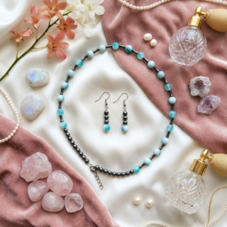 Two-Tone Beaded Jewelry Set