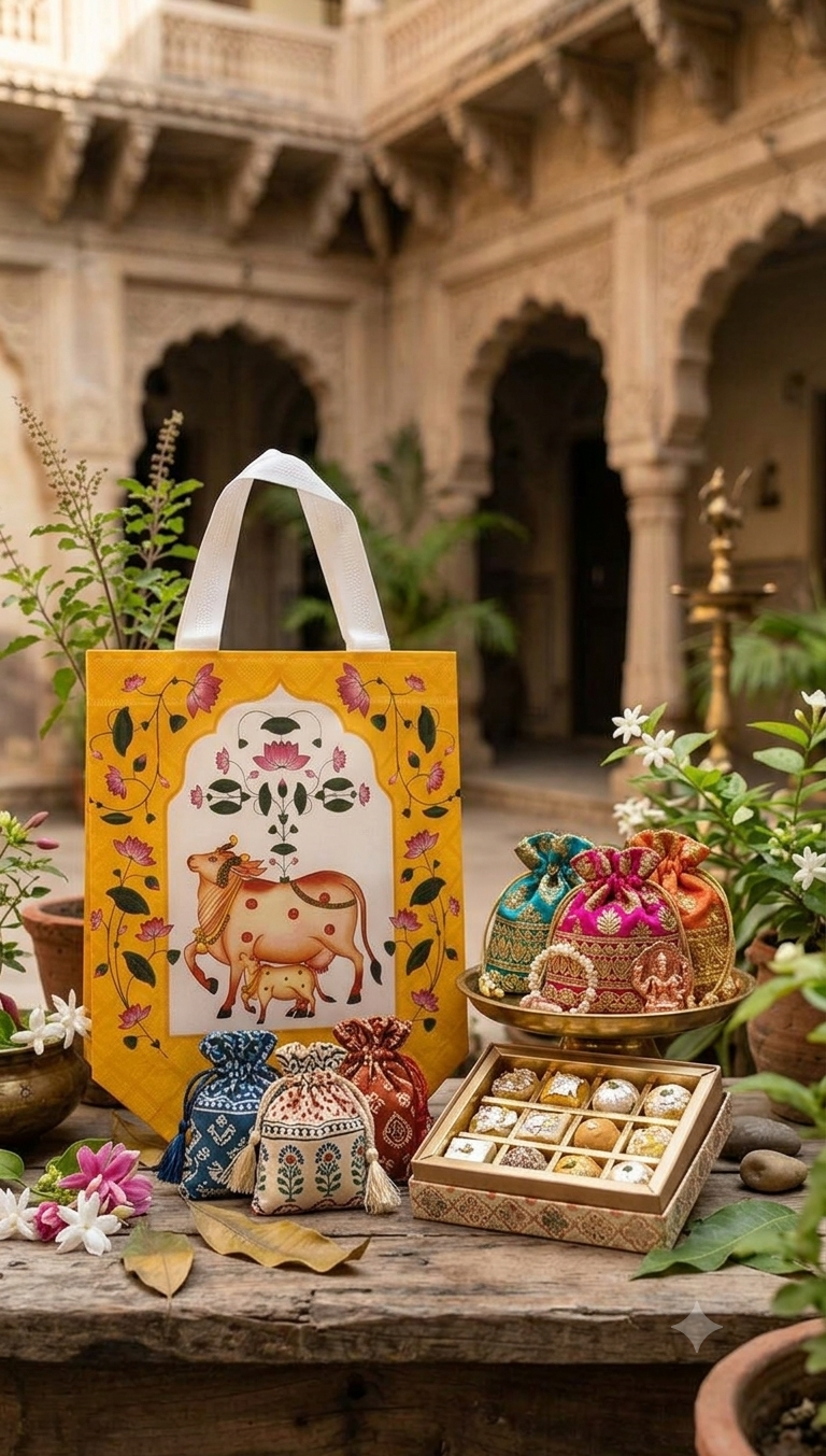 Pichwai printed bag ( Assorted ) - Image 2